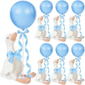 Chunful 6 Set Blue One Silly Goose 1st Birthday Decoration 11.8 Inch Soft Goose Stuffed Animal Baby Shower Centerpieces Swan Stuffed Animal with Balloon Table Decor for Wedding Gift Party Favor by Chunful