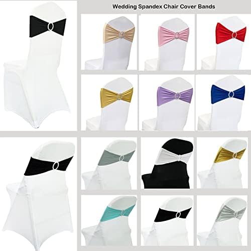 Spandex Chair Sashes Bands, Baby Blue, 50PCS - Image 6