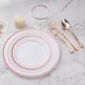 BESTVIP 450PCS Rose Gold Dinnerware Set for 75 Guests, by Bestvip