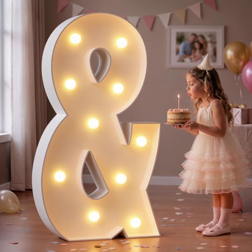 imprsv Large Marquee Letters, 4FT Light Up Letters & Sign for Party Decor by Letsmakeitimpressive