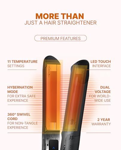 GLAMPALM GlamMuse 1" All-Ceramic Flat Iron | Korea's No.1 Hair Straightener - Image 6