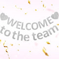 Pre-Strung Glitter Welcome to the Team Banner Welcome Banner Welcome Decorations for Office New Hire Events Corporate Onboarding & Team Building Parties (Silver) by Unknown