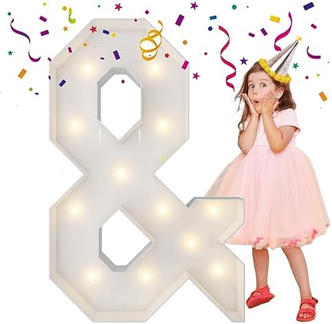 4FT Marquee Letters, Large Light Up Letters Sign & for Party Decor by MerryMosaics