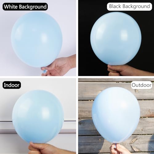 PartyWoo Baby Blue Balloons 50pcs Light Pastel Sky Aqua Blue Color - Image 2