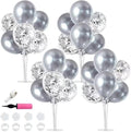 TONIFUL 4 Set Silver Balloon Stand Balloon Centerpiece for Table Decoration by TONIFUL