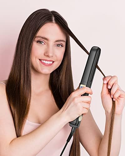 Wavytalk Hair Straightener, 100% Pure Titanium Flat Iron Hair Straightener Dual Voltage Creates Silky Hair Instantly, 1 Inch Flat Iron 170℉-450℉ - Image 5