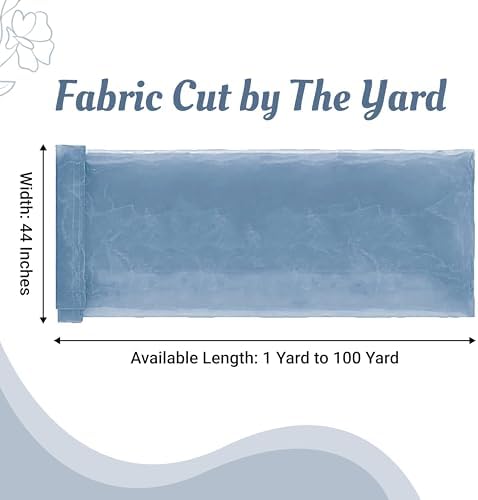 40 Yard Organza Fabric 44" Wide for Wedding Event Décor - Baby Blue - Image 2