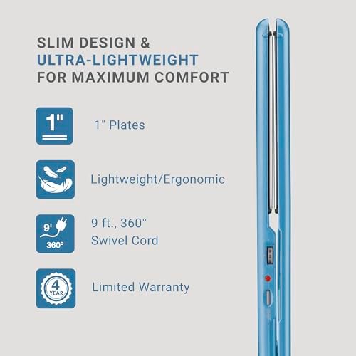 BabylissPRO Nano Titanium Ultra-Thin Hair Straightener, Professional Flat Iron, 5-Inch Extended Plates for Faster Straightening, for All Hair Types - Image 3