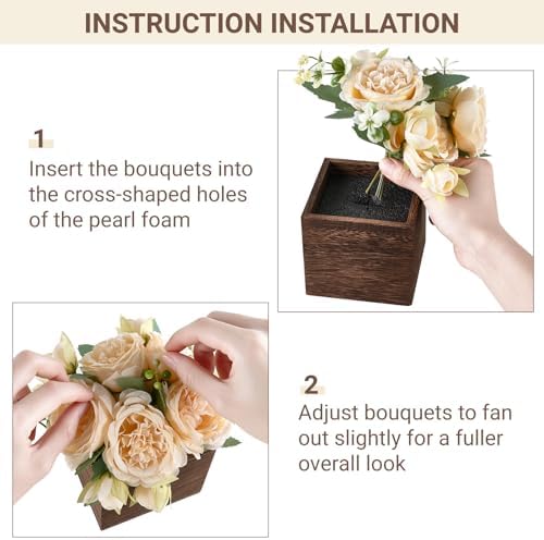 Dahey Small Mini Artificial Flower Table Centerpieces for Dining Room Decor - Image 6
