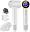 Dual Voltage Travel Hair Dryer with Diffuser, High-Speed Ionic Blow Dryer for Women, Fast Drying, Low Noise, Lightweight, No Heat Damage, European Travel 110V-120V/220V-240V by Follow