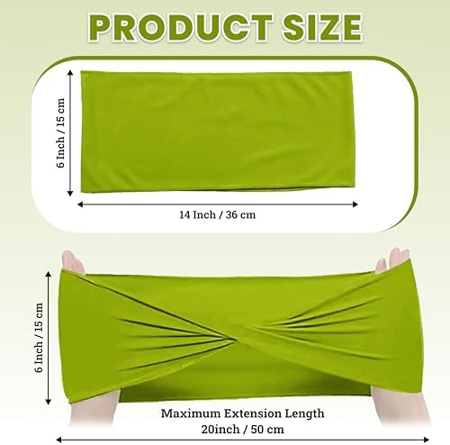 MDS Pack of 125 Spandex Chair Sashes Without Slider Buckles – Apple Green - Image 2