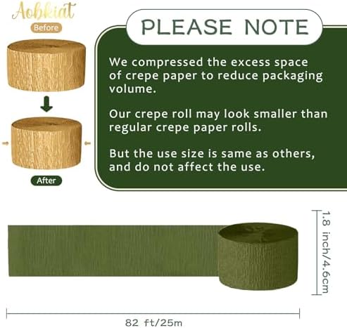 AOBKIAT Christmas Crepe Paper Streamer Party Decorations,5 Rolls - Image 3