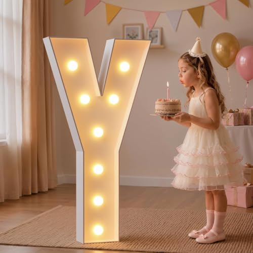 imprsv Large Marquee Letters, 3FT Light Up Letters Y Sign for Party Decor by Letsmakeitimpressive