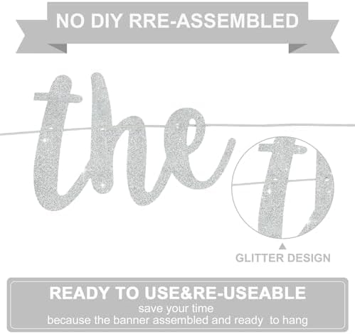 BEISHIDA Silver Pre-Strung Glitter The Beginning of A New Chapter Banner - Image 2