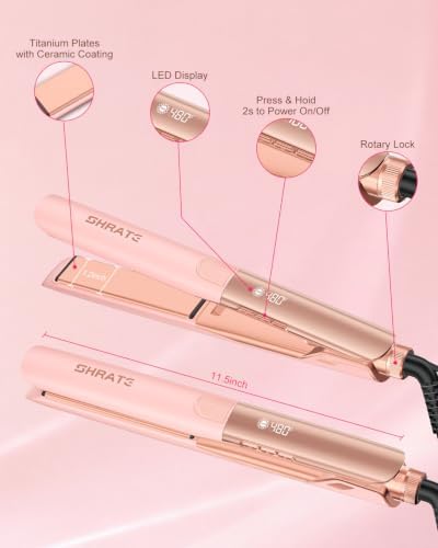 SHRATE Flat Iron Hair Straightener | 2 in 1 Flat Iron and Curler | 1.2 Inch - Image 7