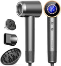 Dual Voltage Travel Hair Dryer with Diffuser, High-Speed Ionic Blow Dryer for Women, Fast Drying, Low Noise, Lightweight, No Heat Damage, European Travel 110V-120V/220V-240V by Follow