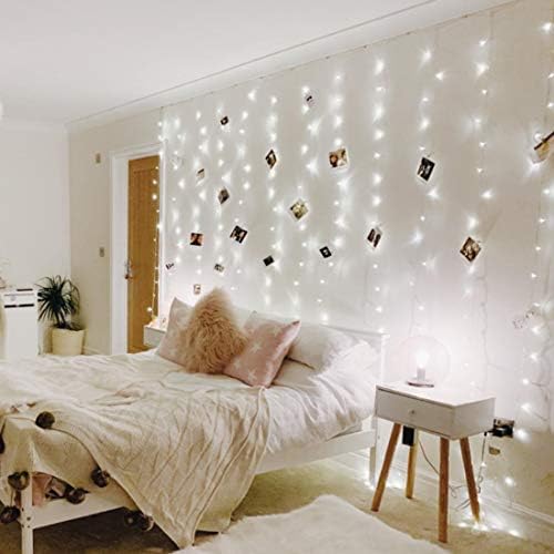 Lepro Lighting Ever 594 LED Curtain Lights Cool White, Hanging Fairy String Lights for Bedroom Wall, Indoor Outdoor Backdrop Lights for Wedding, Party, Patio Gazebo (20x10ft, 27 Strings, 9" Apart) by Lepro