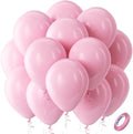 Bezente Pink Latex Round Helium Party Balloons 100 Pack 12 inch by Bezente