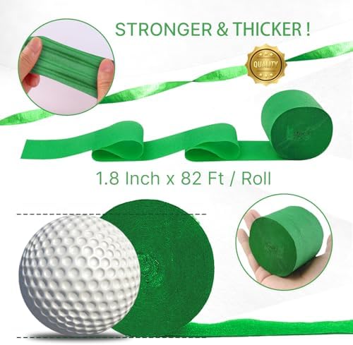 PartyWoo Crepe Paper Streamers 4 Rolls 328ft, Pack of Crepe Paper Light Green and Grass Green Streamers Party Decorations, Crepe Paper for Birthday Decorations, Party Decorations (1.8 In x 82 Ft/Roll) - Image 6
