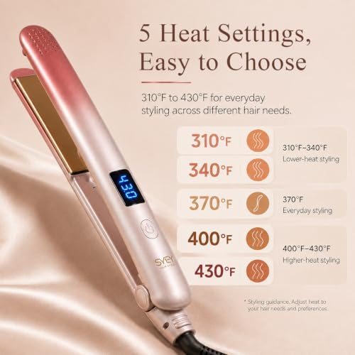 SVEY Dual Voltage Hair Straightener Titanium Ceramic Flat Iron for Travel - Image 4