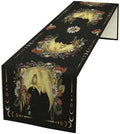 Moon Moth Mushroom Table Runner Moonlit Floral Seasonal Spring Autumn Gothic Tarot Dinner Runner for Farmhouse Party Holiday Home Kitchen Dining Table Decor 13"x36" by SHElifestyle