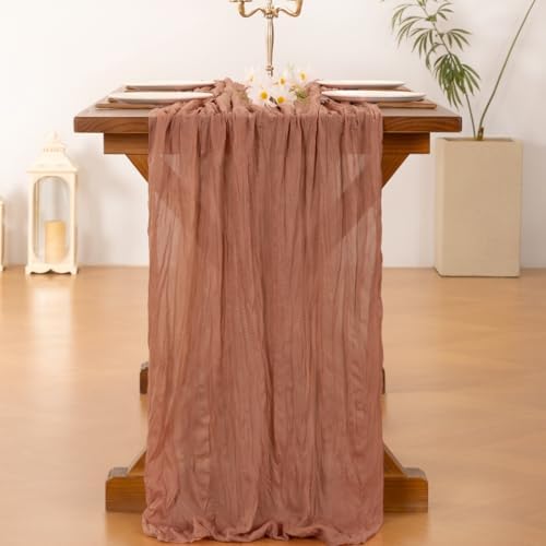 Cheesecloth Table Runner Fall Boho Wedding Birthday Party Home Decor - Image 4