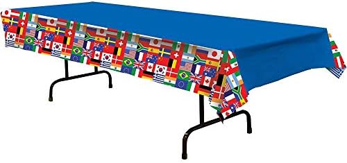 Beistle International Flag Tablecover, 54 x 108 Inch, Party Table Decor by Beistle