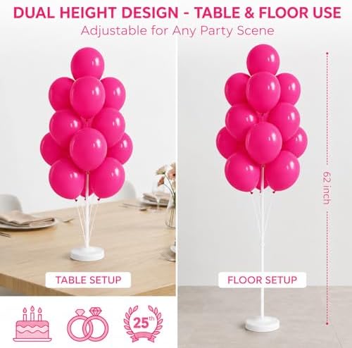Balloon Column Kit for Floor Set 2 with Stand for Birthday Party Decor - Image 4
