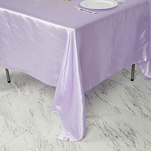 Balsa Circle 10 pcs 72x72 inch Lavender Square Tablecloth Satin Fabric Overlays Linens | Table Cloths Cover for Wedding Party Banquet Reception Events Decoration Kitchen Dining Events Kitchen Dining - Image 3