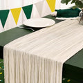 6 Pack Ivory White Cheesecloth Table Runner 120 Inch Boho Wedding Decor by Fixwal