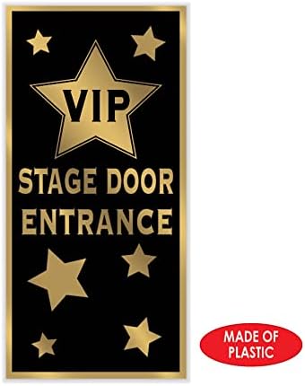 Beistle VIP Stage Door Entrance Door Cover, Hollywood Red Carpet Party Decoration & Awards Night Decor, Celebrity Movie Megastar Door Covering, 5' x 30" - Image 3