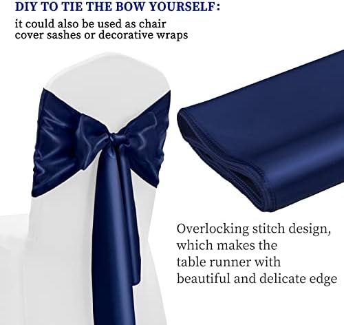 12 Pack Navy Blue Satin Table Runner 12 x 108 Inch Long Premium Table Runners for Wedding Party Events Decoration, Birthday Parties, Banquets Decorations, Graduations, Engagements - Image 4