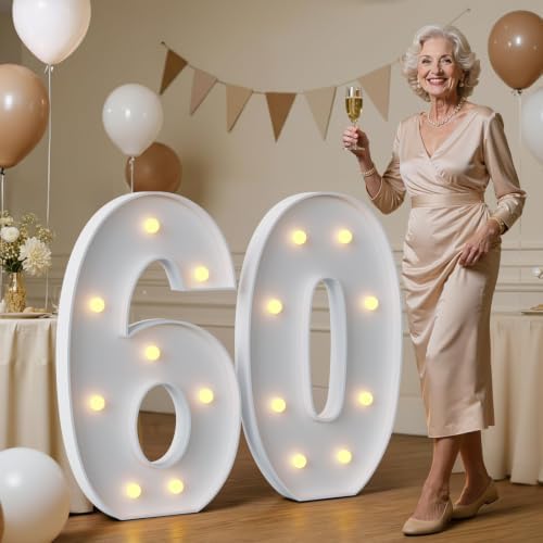 imprsv 3FT Marquee Numbers 70, Light Up Numbers for 70th Birthday Decor - Image 7