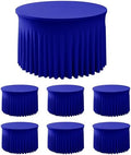 Fitted Royal Blue Spandex Table Skirts for Wedding Party,60 Inch Round by HolidayIdeas