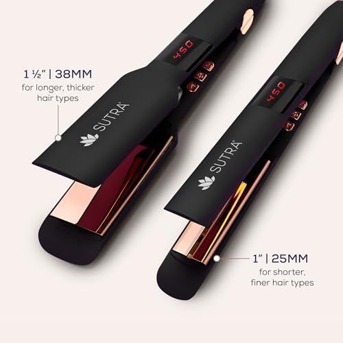 SUTRA IR2 Flat Iron, 1" and Heat Guard Thermal Heat Protector Spray Set - Ionic Infrared Hair Straightener with Adjustable Temperature + Thermal Protecting Spray Hydrates, Protects & Repairs - Image 4