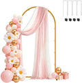 6 FT Wedding Arch Frame Backdrop Stand for Party, Balloon Arch Stand, Wedding Arches for Ceremony, Metal Gold Arch Frame Backdrop Stand for Bridal Baby Showers Birthday Decoration Photo by Chesjin