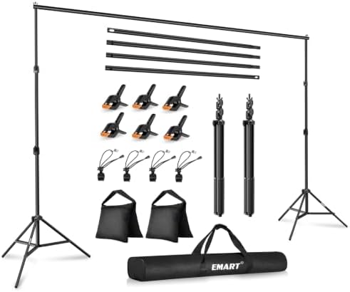 EMART Photo Backdrop Stand, 6.9x10ft Back Drop Stand for Party, Photography by EMART
