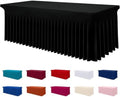 Smiry Spandex Elastic Fitted Table Cloth Skirt for 5FT Rectangle Table by Smiry