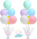 2 Set Pastel Birthday Decorations Rainbow Party Table Balloons Centerpiece Stand Kit for Girls Baby Shower Wedding Prom Graduation Unicorn Theme Table Decorations by Suppromo
