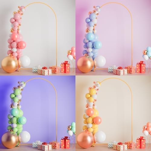 7.2FT Wedding Arch Backdrop Stand, Heavy Duty Metal Arch Frame for Balloons, Flowers & Fabric, Event Decoration Stand for Ceremony, Party & Photos - Image 6
