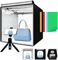 Light Box with Tripod Stand, 16"x16"Upgraded LightBox with 3 Stepless Dimming Light Boards (CRI ≥95) 189 Light Beads, Shooting Tent kit with 6 PVC Backdrops.Photo Studio Light Box for Photography by Unknown