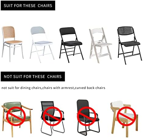 HAINARverS Folding Chair Covers for Wedding, 10pcs Champagne - Image 6