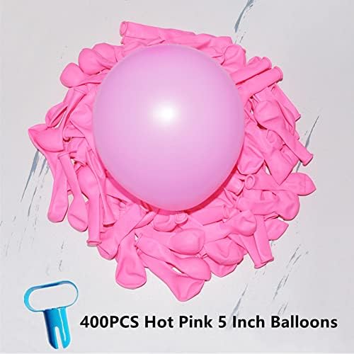 400 Pack 5 Inch Hot Pink Latex Balloons Helium Balloons Party Balloons Decorations Supplies - Image 2