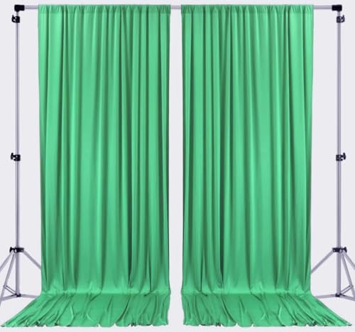 AK TRADING CO. 10 feet x 10 feet Polyester Backdrop Drapes Curtains Panels with Rod Pockets - Wedding Ceremony Party Home Window Decorations - Kelly Green by Fabrics%7CEventDecor%7CCrafts%7CUpholsteryFoam