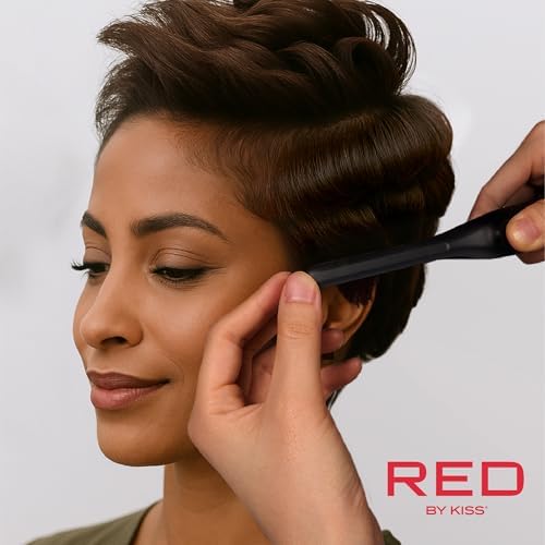 Red by Kiss 0.3 Inch Pencil Flat Iron, 3/10" Ceramic Tourmaline Hair Straightener for Thin, Short Hair & Edge Styling, Fast 60s Heat Up to 450°F, Frizz Control Root Styling Wand, Tangle-Free, Black - Image 6