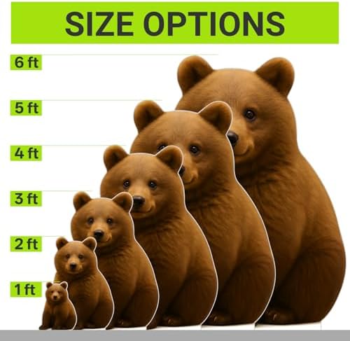 Cardboard Cutout, Brown Bear, 4FT, Life Size, Safari Theme - Image 2