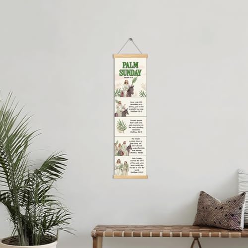 Bible Lesson, Palm Sunday Poster, Bible Posters for Kids Classroom, Inspirational Christian Posters, Sunday School Decorations for Classroom, Family Hanging of Scripture and Words Decorations 08 - Image 4