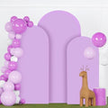 FANPROMS Wedding Arch Cover Set of 3 Lavender Arch Backdrop Cover 4 5 6FT Double Sided Spandex Arch Stand Cover for Metal Arch Satnd arch cover backdrop fabric for Bridal Baby Shower Party Decorations by FANPROMS