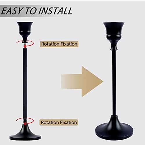 Candlestick Holders,Taper Candle Holder for Candlesticks Black Candelabra Candle Holder Vintage Candle Stick Candle Holders for Fireplace Party Dining Home - Image 6