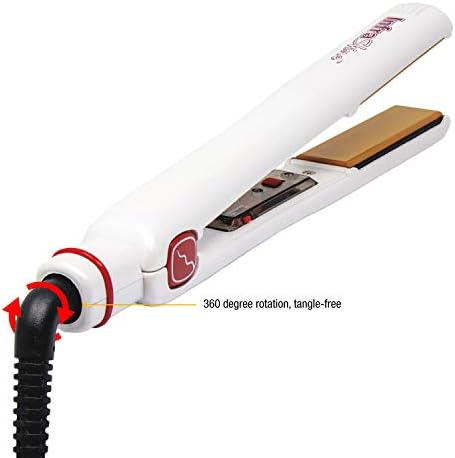 Redline Professional 1" Flat Iron, White Hair Straightener - Image 6